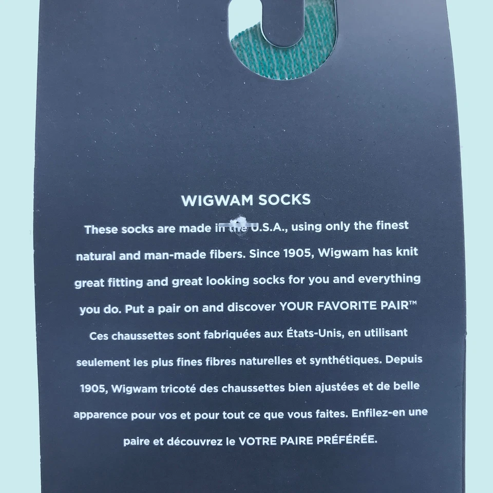 Calcetines Wigwam verde azulado, lana merino, informales y de senderismo - Talla: juvenil grande, mujer pequeña Foto 4 de 4