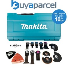 Makita Starlock Multi Tool 44 Piece Set Plunge Segment Blade Sanding Sheet DTM52