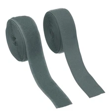 Sew on Hook and Loop Tape, 1 Inch Nylon Fastener Strips 2 Yards (Dark Grey)