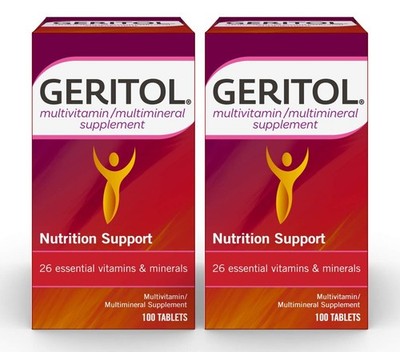 Geritol Multi-Vitamin Nutritional Support Tablets, 100 Count (Pack of 2) 