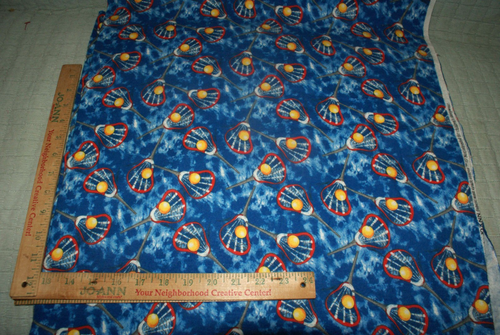 JoAnn Lacrosse Deportivo Franela Algodón Acolchado Tela 39 x 40"W Envío Rápido - Imagen 2 de 3