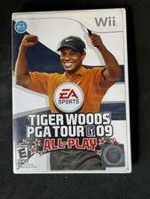 Tiger Woods PGA Tour 09: All-Play (Nintendo Wii, 2008) case, disc, manual
