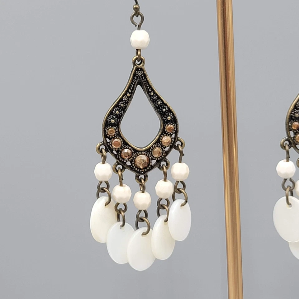 Люстра перламутр пирсинг серьги бронзового тона подвеской 2,75 в - Изображение 3 из 4