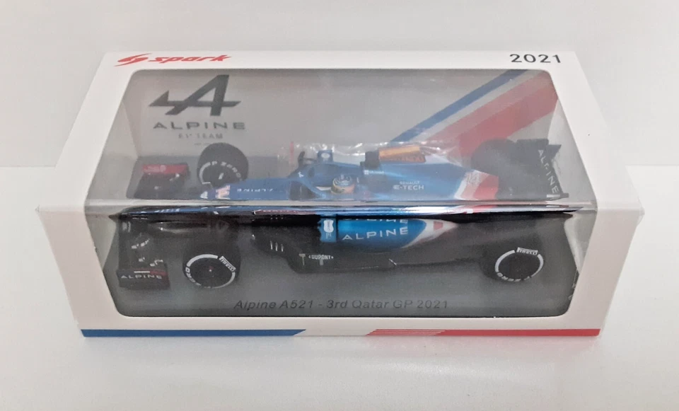 SPARK 1:43 MODELLINO AUTO DIE CAST F1 ALPINE A521 FERNANDO ALONSO QATAR GP 2021 - Immagine 3 di 4