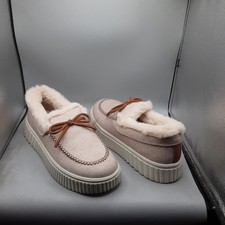 Skechers Cozy Ojai Moccasin Slippers Women's 9.5M Beige Natural A262