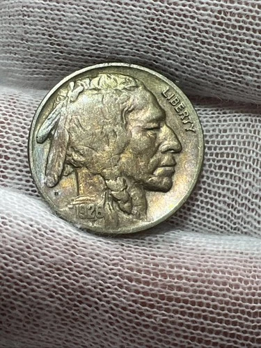 1926 Near Full Horn Toned High Grade Buffalo Nickel. Better Date US Coin!
