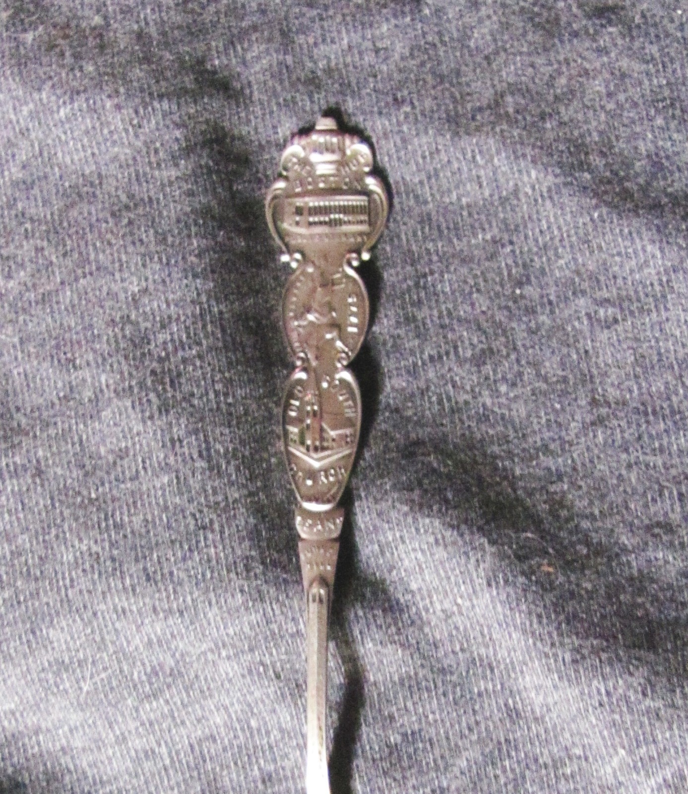 Early Boston MA Sterling Souvenir Demitasse Spoon G E Homer