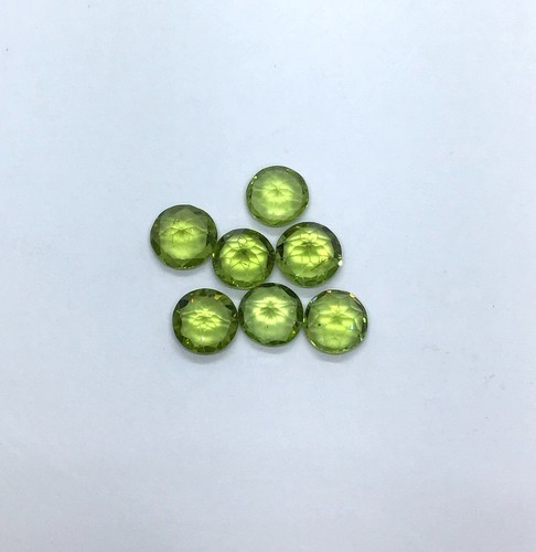 Piedra preciosa suelta AAA facetada corte redondo peridoto natural para hacer todo tipo de joyas - Imagen 9 de 24
