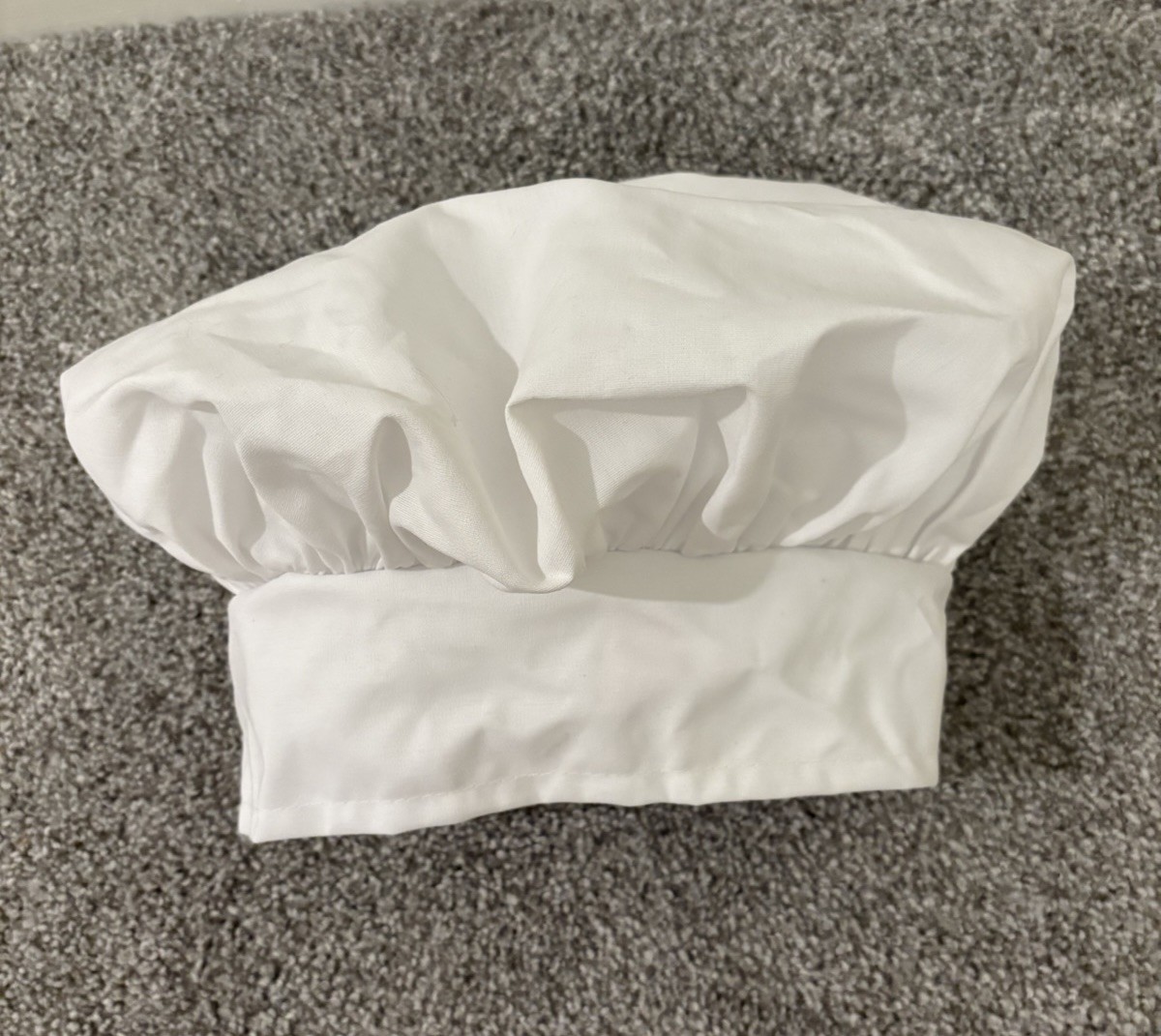 White Chef Hat Polyester/Cotton Adjustable, Cooking or Costume use, Chef Designs