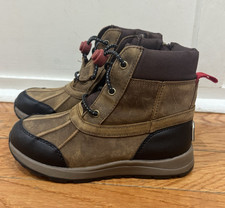 UGG Kids Turlock Leather Waterproof Weather Boots Walnut / Sz 1 / Style 1112247K