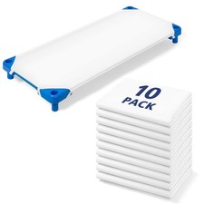 Cot Sheets for Daycare Standard Size - Fits 23" x 52" Cot, 10 Pack Bulk, Dayc...