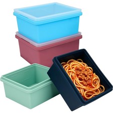 Silicone Soup Freezer Molds with Lids, 2 Cup Extra Large Ice Cube Tray, BPA-F...