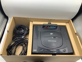 Sega Saturn Console CIB Virtua Fighter Bundle w/Box Tested Promo Poster