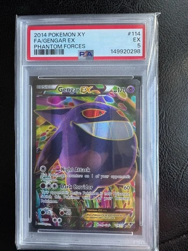 Pokémon TCG XY Phantom Forces Gengar EX Full Art Ultra Rare Card 114/119
