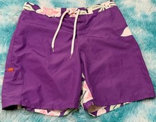 SUNDEK Costume Uomo Viola Fiori Floreale Boxer Mare Taglia S