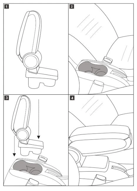Mittelarmlehne Fiat 500 steckbar - Bild 3 von 4