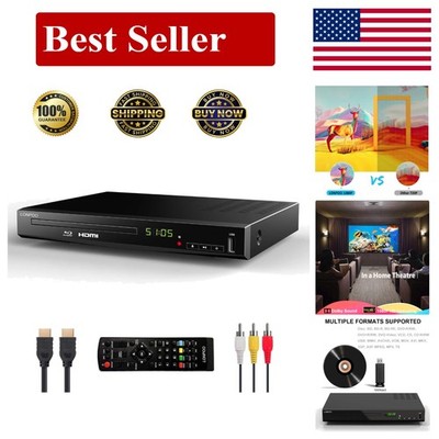 HD Blu-Ray Disc Player with HDMI & AV Cables - 1080P Resolution