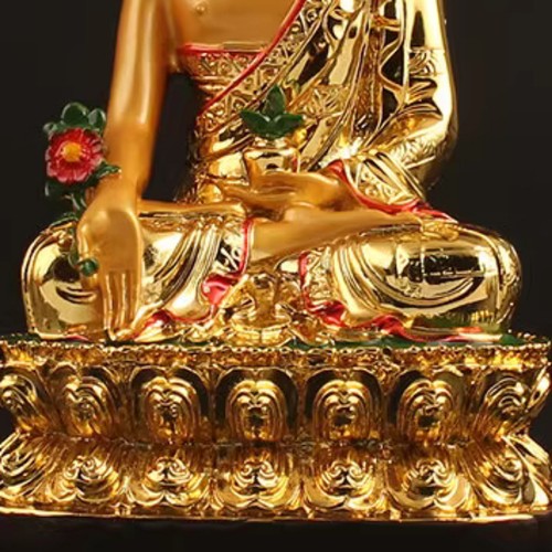 Chinese Traditional Medicine Buddha Tibetan Resin Buddha Statue Ornament - Picture 3 of 3
