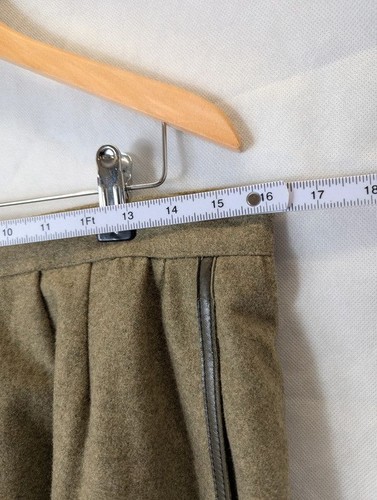 Resi Hammerer Vintage Green Wool Midi Skirt Fits Size 14 Made In Austria - Picture 5 of 9