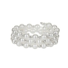 Pearl Bracelet for Women Dainty Pearl Stretch Bracelets Trendy Stacked Multi-lay