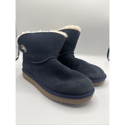 Koolaburra by UGG Renley Mini Ankle Boots Navy Blue Suede Womens Size 6