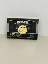 Maxell MX 90 Cassette Tape New Sealed IEC Type IV Metal 1980’s Japan Stabilized