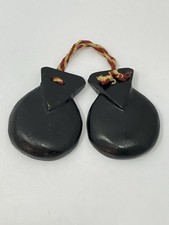 Vintage Flamenco Dancer Castanet Clackers Handcarved Wooden