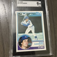 1983 Topps #83 Ryne Sandberg SGC 9 MINT RC ROOKIE HOF