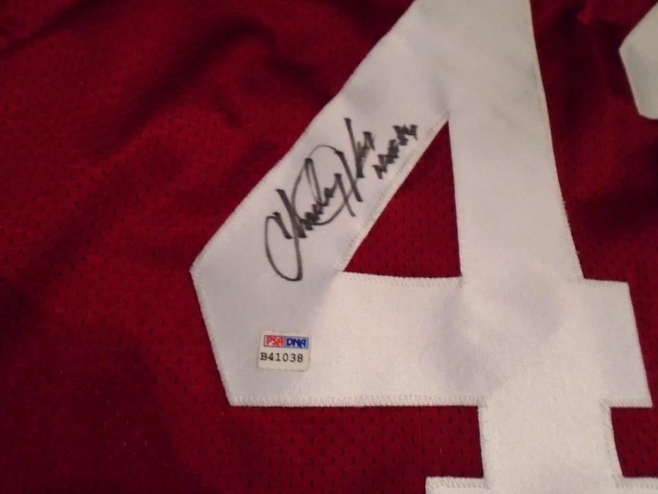 Футболка с автографом Чарли Тейлора из Washington Redskins с сертификатом PSA #B41038 - Изображение 2 из 4