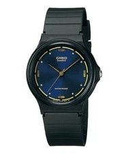 Casio Men’s Black Watch with Blue Dial - MQ-76-2AUL-NOBX-EW