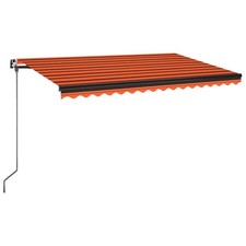 Manual Retractable AwningCanopy Outdoor Awning Folding Arm with LED vidaXL
