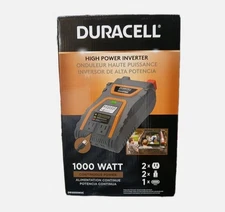 Duracell 1000W Power Inverter 2 AC Outlets 1 Pair of 1.5 Ft 6AWG Input Cables