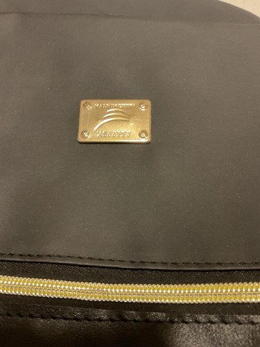 Rucksack Backpack Nylon schwarz gold Hardware ohne Etikett plus extra Geldbörse - Bild 7 von 7
