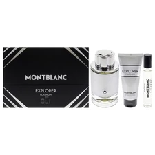 Explorer Platinum by Mont Blanc for Men - 3 Pc Gift Set
