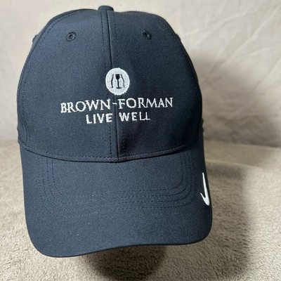 Nike Golf Hat Brown-Forman Live Well Corporate Cap Black Adjustable Strapback