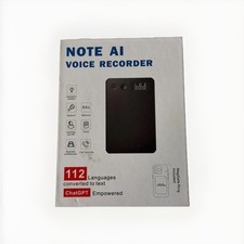 Note Ai Voice Recorder 112 Languages BT ChatGPT Empowered 64GB Black New