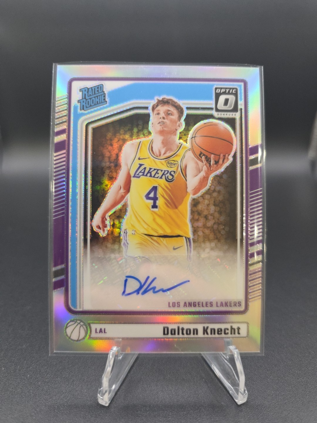 2024-25 Optic Dalton Knecht Rated Rookie Auto Holo Lakers