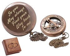 RII So You Can Always Find Your Way Back Home, Brass Compass Personalized