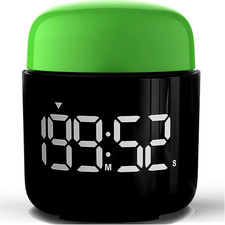 Table Twist Timer, Large LED Display Stopwatch, Silent  Loud Alarm, 199 Minute
