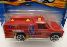 Hot Wheels 50061 1:64 Red/Chrome Rescue Ranger Collector #193 Diecast Metal