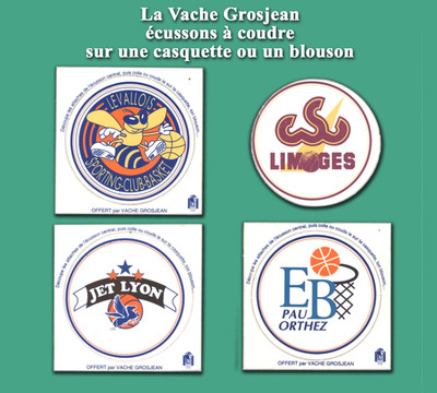 La Vache Grosjean, 4 sewing patches on a cap or jacket