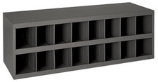 Durham 353-95, 16 Opening Bin with Slope Shelf Design, 33.75" x 12" x 11.5"