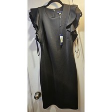 Tommy Hilfiger - Little Black Dress/ Ruffle Sleeves WMS. Dress SZ 4, Black, NWT