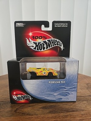 Rare Hot Wheels 100% Porsche 917 Yellow Black Box Limited Edition