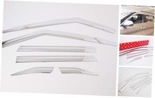Side Chrome Rain Guards Wind Deflectors 6p Compatible with 2021 2022 2023 2024