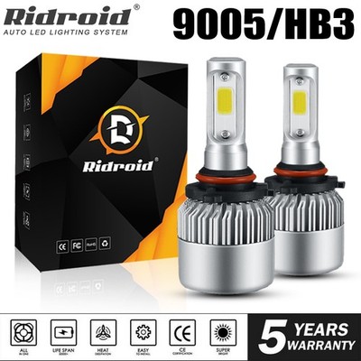 RIDROID 9005 HB3 LED Bulbs Headlight High Beam Super Bright White 6500K 18000LM