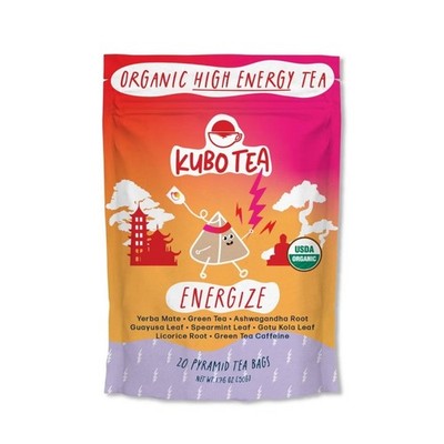 Organic High Caffeine Mint Blend Energize Yerba Mate Green Tea Bags - 20ct
