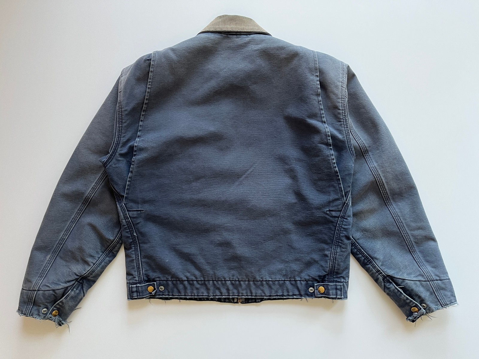 Vintage Carhartt J01 NVY Detroit Jacket Size 42 Regular Workwear Blanket Lining image 9
