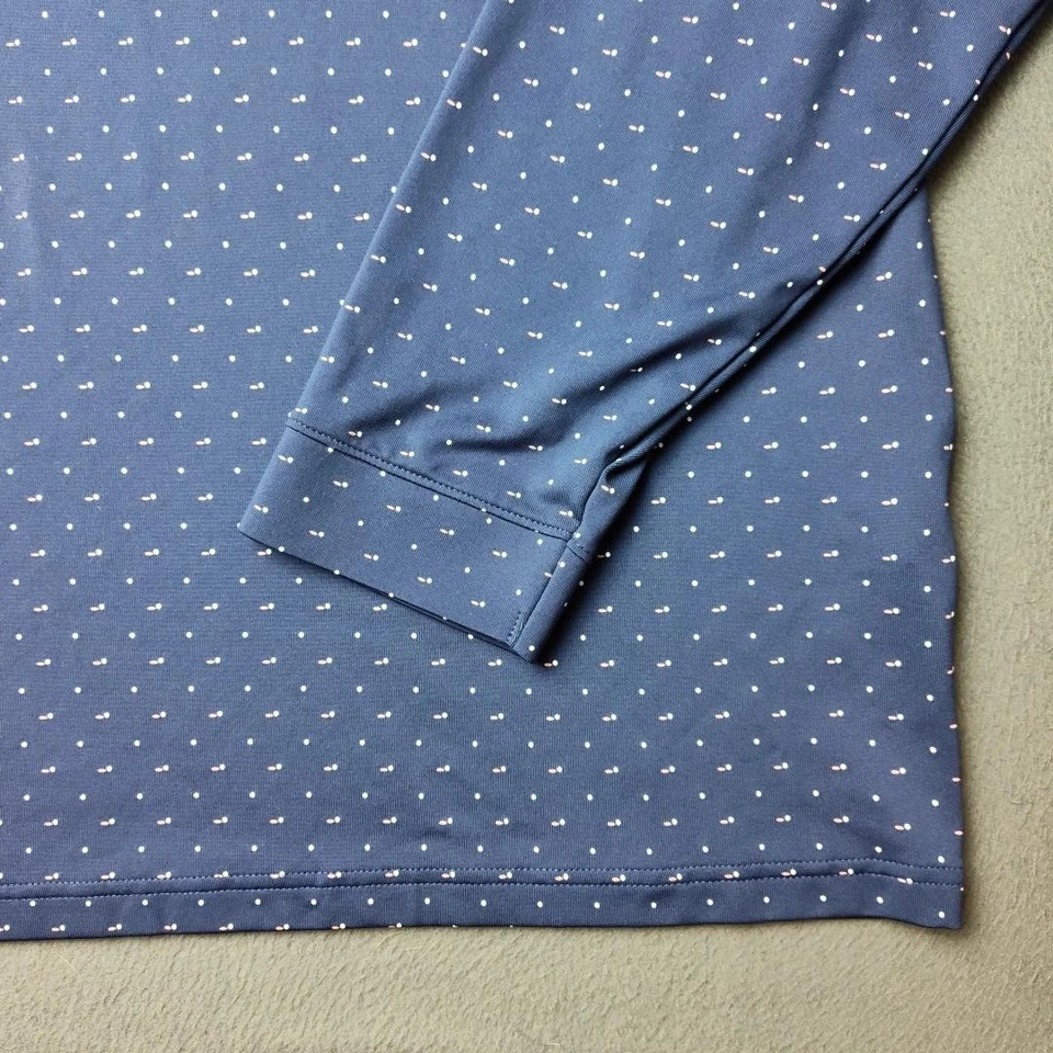 Pullover Under Armour Golf Cuarto Cremallera Para Hombres 2XL Azul Marino Elastizado Micro Estampado 1377400 Foto 4 de 4