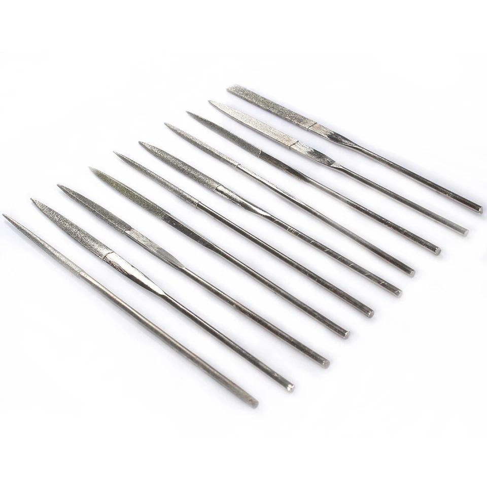 10Pc 140mm Diamond Needle File Set Jeweler Tool Ceramic File Repair Carving Tool - Image 3 of 4